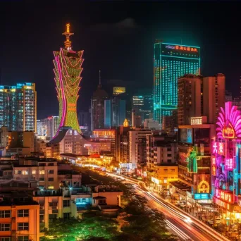 Macau skyline night - Image 4