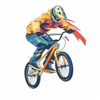 Urban cycling event logo with BMX rider performing trick mid-air - Image 2