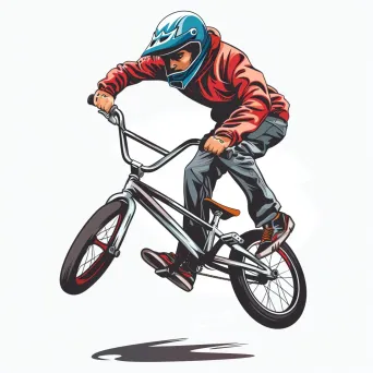 Urban cycling event logo with BMX rider performing trick mid-air - Image 4