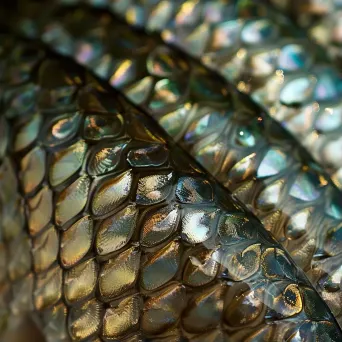 close-up of fish scales - Image 1