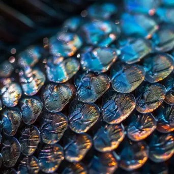 close-up of fish scales - Image 2