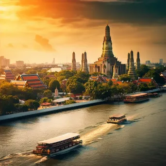 Bangkok skyline river - Image 4