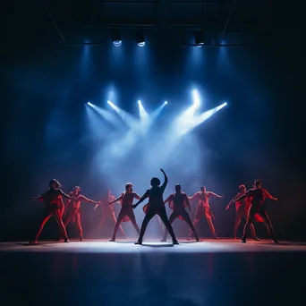 Group of dancers performing in harmony on stage. - Image 4