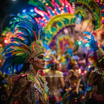 Rio Carnival celebration with samba dancers and vibrant floats - Image 3