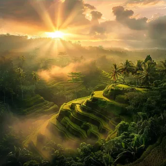 Bali rice terrace sunrise - Image 3