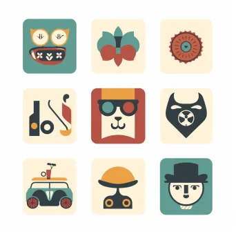 Funny quirky icons logo - Image 3