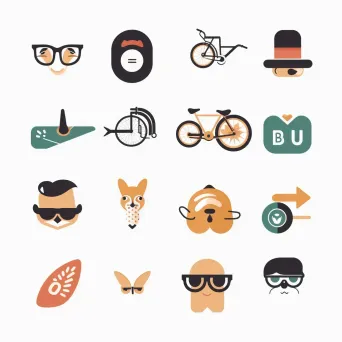 Funny quirky icons logo - Image 4