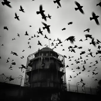 Flock of birds escaping from a cage - Image 3