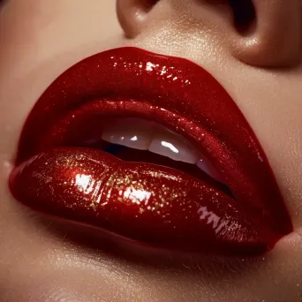 artistic bold lip makeup - Image 1