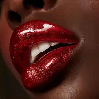 artistic bold lip makeup - Image 2