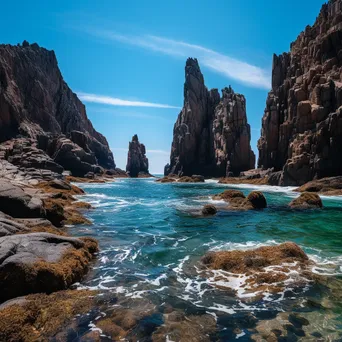 Remote Coastal Sea Stacks Landscape