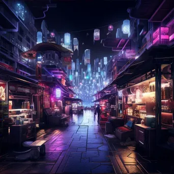 Cyberpunk Virtual Marketplace