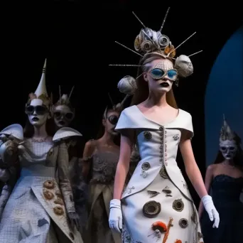 Surreal avant-garde fashion runway scene - Image 3