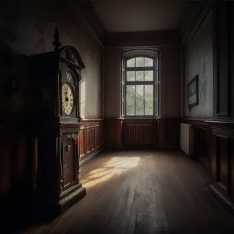 Grandfather clock standing tall in an empty room - Image 4