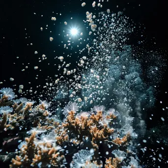 coral spawning underwater - Image 2