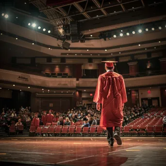 Graduate walking across stage to receive diploma - Image 2