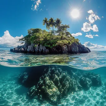 Tropical Volcanic Island