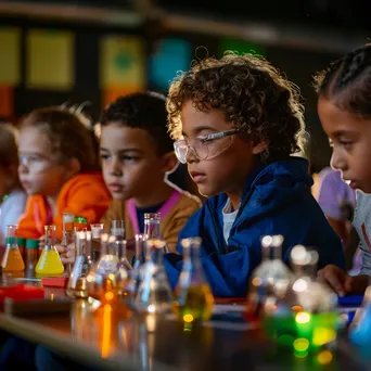 Children conducting a science experiment in class - Image 3