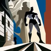 Dynamic superhero transformation moment - Image 1