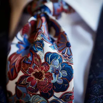 floral print tie - Image 2