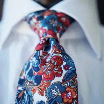 floral print tie - Image 4