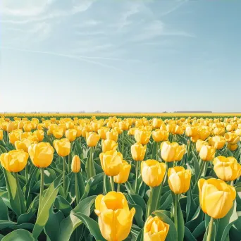 Yellow tulip field - Image 4