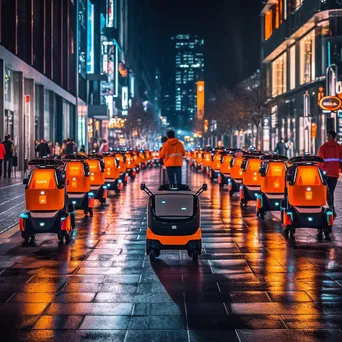 Innovative Smart City at Night