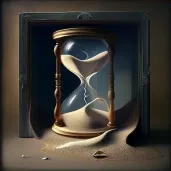 Hourglass with sand flowing to signify passage of time - Image 4