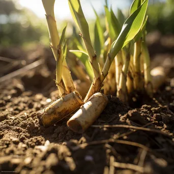 Close-up of bamboo shoots emerging from the ground - Image 4