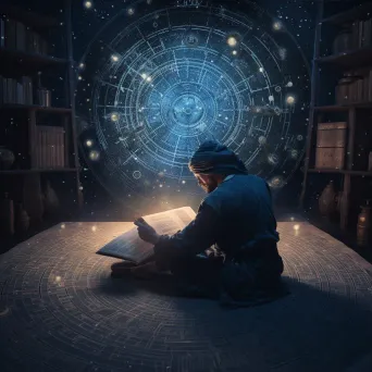 Enigmatic image of an oracle reading the future in the patterns of the stars - Image 3