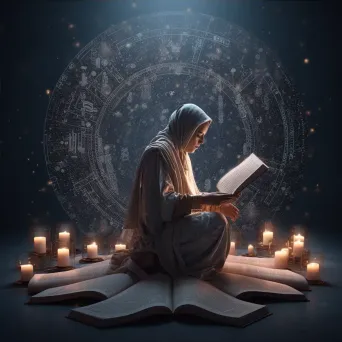 Enigmatic image of an oracle reading the future in the patterns of the stars - Image 4