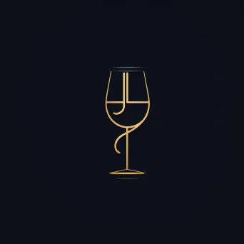 Wine Glass and Musical Note Logo