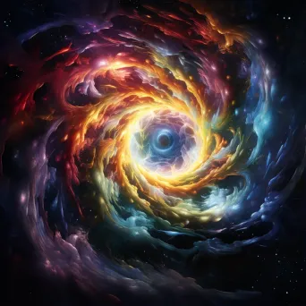 Mystical cosmic phenomenon with swirling colors and ethereal patterns - Image 1