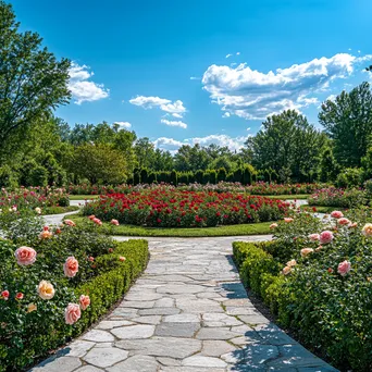 Manicured Rose Garden