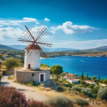 Traditional Greek windmill with a sea view - Image 4