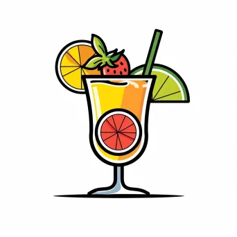 Tropical cocktail bar logo with mixology and fruity drinks - Image 3