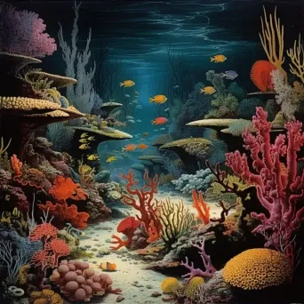 Colorful coral reef with diverse marine life and underwater flora - Image 2