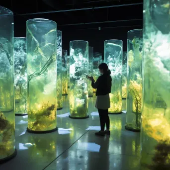 Interactive art installation displaying patterns in bioluminescent algae - Image 3