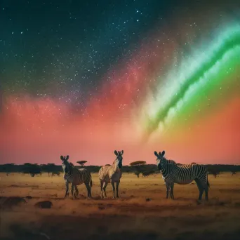 Aurora Australis Tranquil Savanna