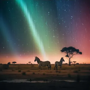 Aurora australis tranquil savanna - Image 3