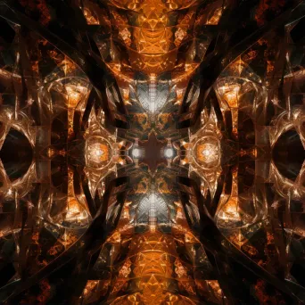 Dazzling array of mirror-like reflections mimicking kaleidoscope patterns - Image 1