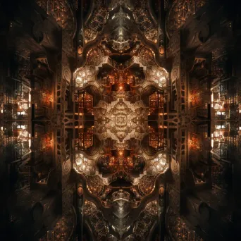 Dazzling array of mirror-like reflections mimicking kaleidoscope patterns - Image 2