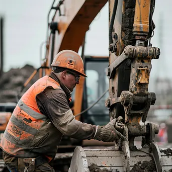 Worker Operating Heavy Machinery