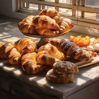 Freshly Baked Pastries on Marble