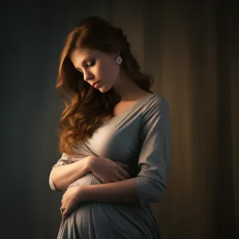 Elegant maternity studio portrait - Image 3