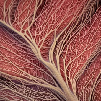 Illustration of intricate patterns of muscle fibers, illustrating strength and motion at a microscopic level. - Image 4