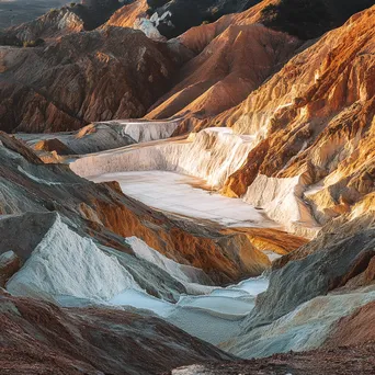 Vivid mountain landscape featuring a salt mine - Image 3