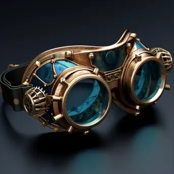 Low poly Steampunk Goggles