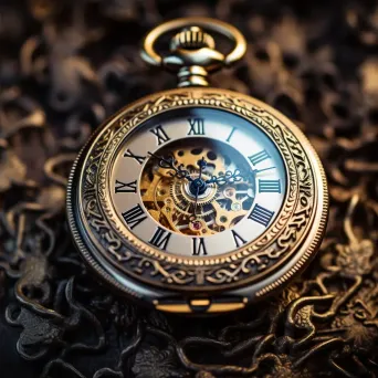 Antique pocket watch with intricate details - Image 2