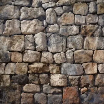 Texture of an aged stone wall with tales of history - Image 1